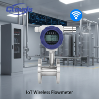 Débitmètre numérique sans fil Clouds Wireless Turbine Flow Meter avec totalisateur à distance 4G NB-IoT LoRa et accumulateur d'impulsions, synchronisation cloud