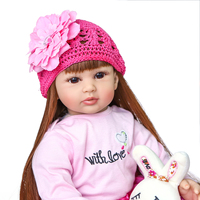 NPK-Muñeca de juguete de alta calidad para niños pequeños, muñeco de juguete coleccionable con pelo largo de 60 CM, regalo de Navidad
