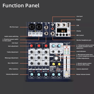 Console <span class=keywords><strong>de</strong></span> <span class=keywords><strong>mixage</strong></span> professionnelle DE8 Depusheng 8 canaux pour enregistrement <span class=keywords><strong>PC</strong></span> - Product Image 2