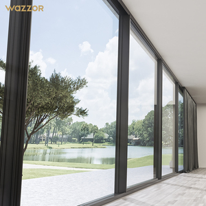 Fenêtres coulissantes en aluminium à <span class=keywords><strong>double</strong></span> <span class=keywords><strong>vitrage</strong></span> modernes Wazzor, <span class=keywords><strong>porte</strong></span> <span class=keywords><strong>coulissante</strong></span> en aluminium, <span class=keywords><strong>prix</strong></span> compétitif pour l'Australie - Product Image 1