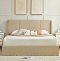 Mobilier de chambre à coucher contemporain Lit élévateur à gaz de luxe design Cadre de lit guimauve Mobilier de chambre à coucher nordique Twin King
