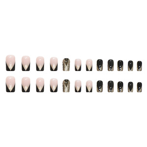 Faux ongles style français flashy, doux et cool, pour femme branchée, brillants, style Ins, <span class=keywords><strong>modèle</strong></span> fini, vente en gros - Product Image 5