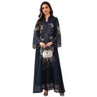 Abaya Hafizah brodée de sequins lourds, robe musulmane de Dubaï, vente en gros, caftan de luxe, Ramadan Aïd 2026, fournisseur d'usine