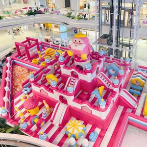 Équipement de jeu intérieur personnalisé pour enfants, grande aire de jeux intérieure avec toboggans amusants et château gonflable - Product Image 1