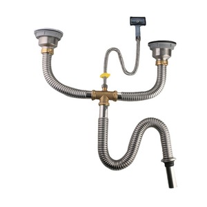 Royal Sidan Double Bowl Drain Pipe 38mm Diameter 740mm Length Stainless Steel Kitchen <b>Sink</b> Water Trap - Product Image 3