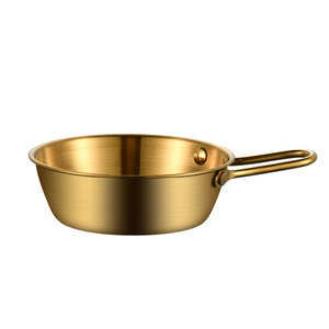 304 Stainless Steel Bowl With Handle Gold Color Stackable For Snack Shop Condiment Sauce Egg Beater Bowl - Product Image 5