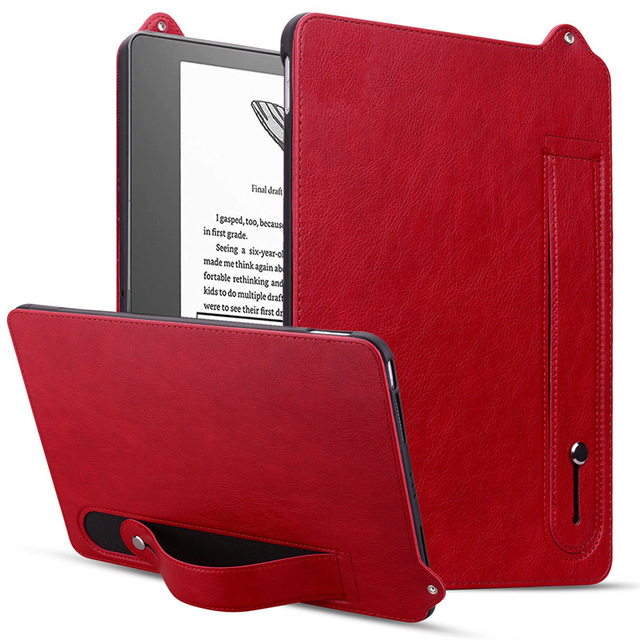 Hand Strap Stand Cover for Kindle Scribe 10.2 2022/2024 EReader Protective PU Leather Case for Kindle E-Book Readers