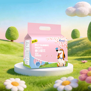 Cocoyo Pet Training <b>Pads</b> S Size 32x40cm Disposable <b>Waterproof</b> For Dog Spring Cherry Blossom Design - Product Image 1