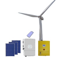 Générateur éolien 5KW et panneaux solaires 5KW à prix d'usine, système d'énergie hybride 10KW pour une utilisation domestique