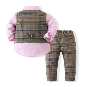 Vêtements d'hiver pour nouveau-nés, costume formel en coton pour enfants, ensembles de pantalons pour bébés garçons, vente en gros - Product Image 2