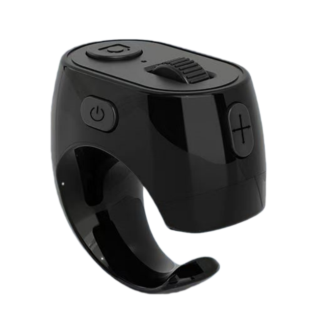 Multi-functional XQ7 Ring BT Remote Control Mobile Phone Selfie Audio/Video & E-book Controller Rolling Code USB Rechargeable
