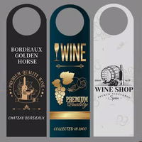 Carte publicitaire suspendue bouteille papier cou nom étiquette volante étiquette en carton cintre carte bouteille Necker étiquette vin carte suspendue personnalisée