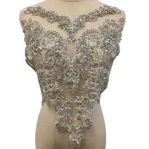 Fait à la main magnifique concepteur pleine longueur <span class=keywords><strong>corset</strong></span> strass appliques perlée robe blanche <span class=keywords><strong>haute</strong></span> <span class=keywords><strong>couture</strong></span> robe de mariée - Product Image 1
