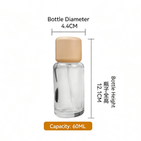Flacon de fond de teint liquide, flacon pulvérisateur en verre, flacon de remplissage d'huile essentielle, flacon de remplissage de crème pour cosmétiques