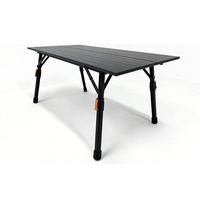 Table de camping pliable SNDN 4x4 réglable en hauteur, table de pique-nique portable, table pliante en alliage d'aluminium, conception à ouverture rapide