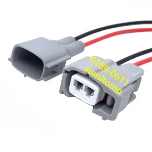 2 Pin Auto Fuel Injector Plug Female Male Electronic Connector Wire Harness 6189-0611 90980-11875