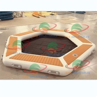 Plate-forme gonflable Yacht flottant plate-forme de quai gonflable îles flottantes ponton dock tapis de natation pour le divertissement aquatique