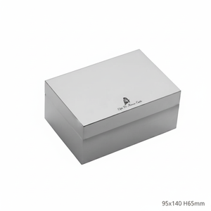 Portasigarette da Scrivania di Lusso 95x140 H65mm Finitura Argento - Product Image 2