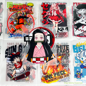 Goode Wholesale - Pegatinas de Transferencia de Calor DTF Personalizadas para Ropa, Camisetas, Textiles, Alta Resolución, Lavables, Termoadhesivas, Dibujos Animados, Manga - Product Image 1