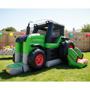 Castillo Hinchable de PVC Realista con Forma de Camión, Tractor Personalizado, Casa de Brinco Inflable con Tobogán, Venta al por Mayor - Product Image 1