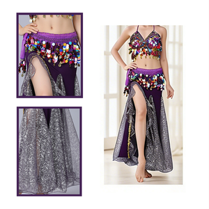 Ensemble de costumes sexy pour femmes avec paillettes et franges, pour Halloween, carnaval, danse du ventre, séance photo, <span class=keywords><strong>tenue</strong></span> de scène <span class=keywords><strong>Bollywood</strong></span> pour femmes - Product Image 6
