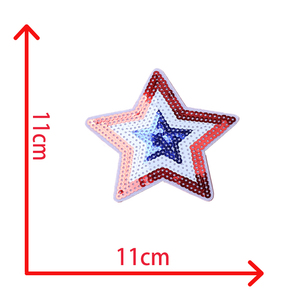 Parche de lentejuelas 3D de fútbol americano para bordado DIY Parches de hierro de PVC personalizados para ropa y bolsos Diseño de lentejuelas marrones - Product Image 3