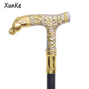 Weißer Goldener Pferde-Luxus-Gehstock mit Muster, Party-Mode-Stick, Dekorativer Gehstock mit Knopf, Ablenke, Bühnen-Performance-Stick - Product Image 4