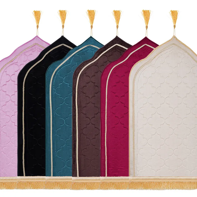 Islam Musulman Halal Couverture de culte Tapis tapis transfrontalier flanelle épaisse gaufrée tapis de pèlerinage tapis de prière tapis de prière Sejadah