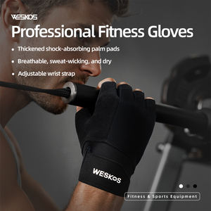 Luvas de Fitness Unissex Weskos Respiráveis Antiderrapantes de Nylon com Dedos Cortados para Levantamento de Peso, Ciclismo e Treinos de Academia - Product Image 5