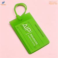 Étiquette de bagage en PVC, fabricant OEM personnalisé, étiquettes en plastique doux au toucher, nom et logo personnalisés, étiquette de bagage en caoutchouc pour valise de voyage