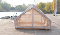 Abri de jardin portable de 12 m² à double porte, grand puits de lumière, léger, quatre saisons, 3000 mm, imperméable, ouverture automatique rapide, Oxford