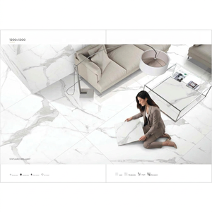 Azulejos de Porcelana Pulida Vistaar Marmo Pulpis Bianco 1200x1200mm Classic Calacatta para Pared y Suelo - Product Image 5