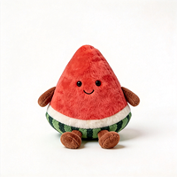 Peluche Pastèque Rouge Personnalisée, Adorable Jouet en Peluche Fruit pour Enfants, Peluche Pastèque Douce et Populaire