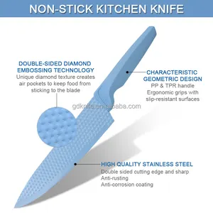 Набор разноцветных кухонных ножей из нержавеющей стали, 6 шт./компл., набор кухонных ножей с антипригарным покрытием в подарок
