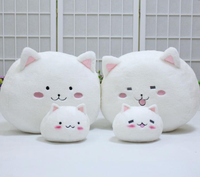 Oreiller en peluche chat coupé, adorable et moelleux, jouet en peluche chat gras kawaii pour OEM
