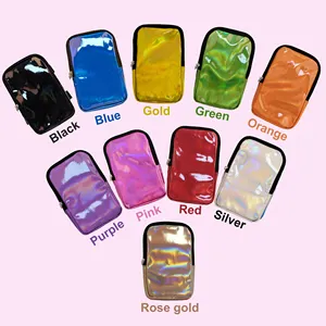 Custom Logo Holographic Thigh Bag For Carnival Waterproof Carnival Leg Bag For Women Thigh Pouch For Phone Fitness Gym Waist Bag