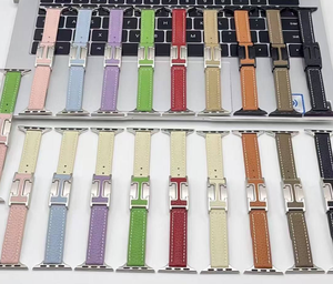 Dressy Leder H Magnets chnalle Armband für Apple Watch 10 46mm 42mm Frau Soft Armband für Iwatch 9 7 8 45 44mm 6 5 4 Ultra 2 - Product Image 1