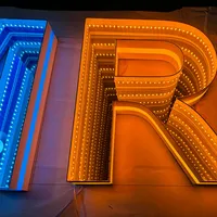 Lettres en acrylique 3D personnalisées avec éclairage LED, étanches IP65, pour les panneaux directionnels de voitures et d'entreprises