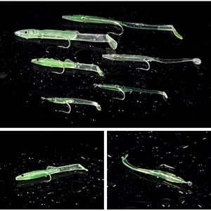 10 Pezzi/Lotto Esca Artificiale Morbida a Forma di Spigola con Coda a T 8cm 10cm 12cm Esca Morbida da Pesca con Amo - Product Image 5