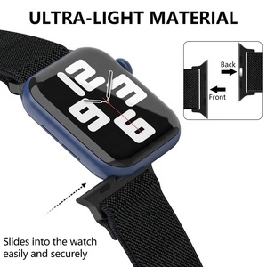 Bracelet en tissu tressé extensible multicolore pour Apple Watch 49mm 46mm 42mm – Vente en gros, en stock usine - Product Image 6