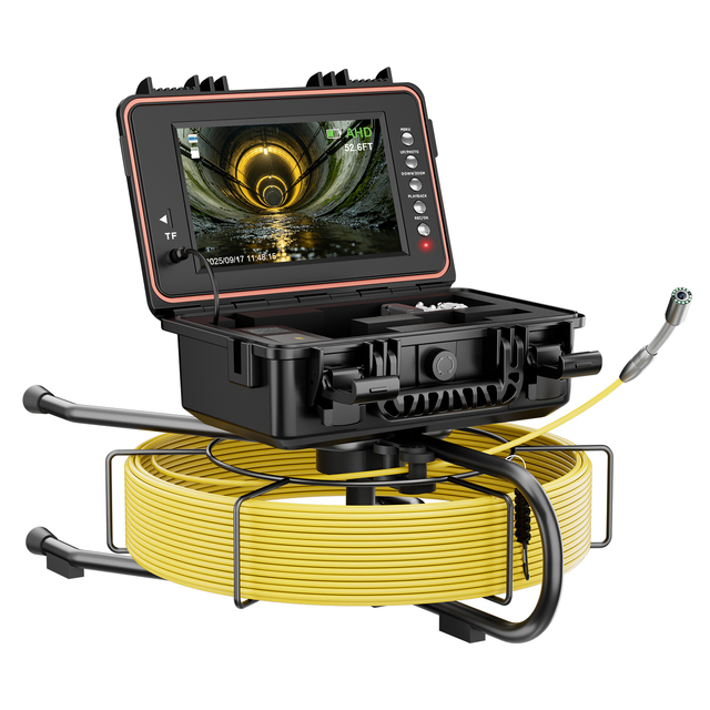 9inch IPS Screen Self-Leveling 512Hz Aperture 32GB DVR Video Drain Pipe Inspection Camera 1080P Pipeline Endoscope