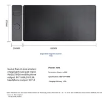 Nouveau tapis de souris à chargement rapide sans fil 15W tapis de table en cuir Extra Large avec support magnétique téléphone portable casque Logo cadeau