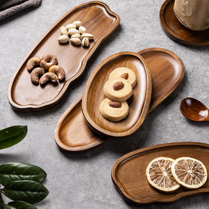 Disposable Oval Wooden Serving <strong>Tray</strong> for Party Tea Fruit Vegetables Home Bread <strong>Dessert</strong> &amp; Cake-Decorative Wood Tableware - Product Image 6