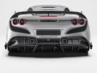 Becquet arrière en fibre de carbone sèche durable de style PK, séparateur latéral arrière adapté à la modification de la Ferrari F8