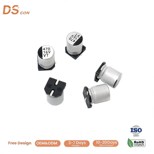 Condensateur électrolytique en aluminium SMD 16V 470uF 8x10.5mm pour cartes électroniques, filtration et découplage de l'alimentation - Product Image 1