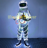 Costumes à LED pour adultes Astronaute Cosplay Cloth Light Up Dress Rave Outfits Party Nightclub Space Mascot Luminous Stage Clothing