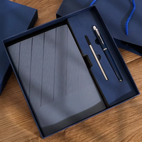 Coffret Cadeau de Luxe Personnalisé A5 A6 avec Carnet en Cuir PU à Couverture Rigide et Reliure Thermique et Cousue