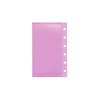 Classeur à anneaux PP étanche personnalisé avec pochette de rangement pour espèces A7 rose