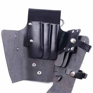 Leather Hairdressing Tool Bag Waist Belt Barber Accessories Pouch Salon Hairdresser Scissor Storage Case Hair Extensions PU - Product Image 2