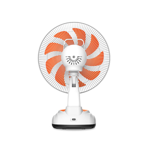 2024 New Model 12 Inch 9 Blades Solar Power Energy Table Fan Cooling Led Light Rechargeable Ac Fan Home Office EP-2112A-9 <b>Usb</b> Fa - Product Image 4